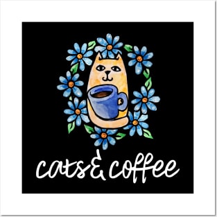 Cats and Coffee Posters and Art